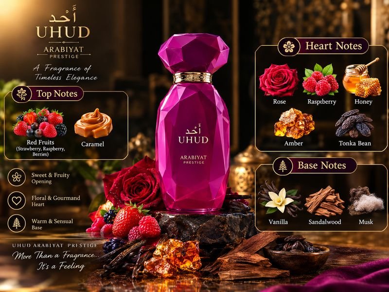 Uhud Arabiyat Prestige caramel honey raspberry vanilla musk and amber notes