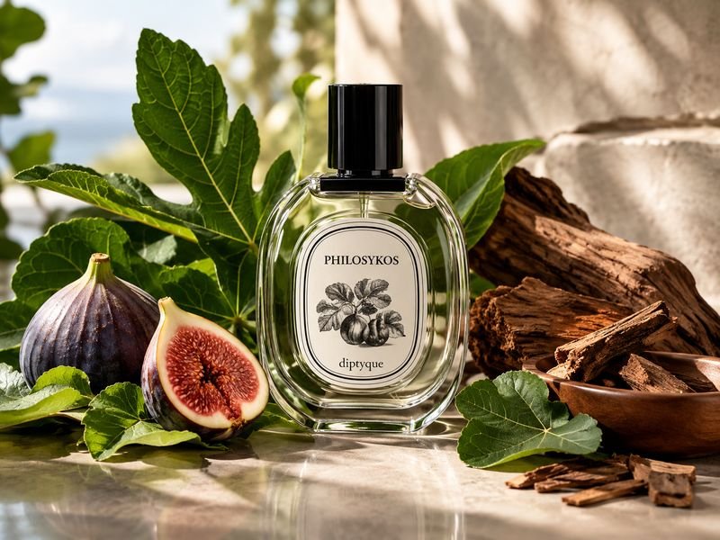 Diptyque Philosykos green fig and woody scent profile
