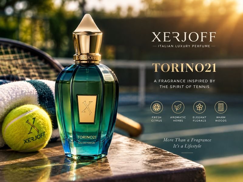 Xerjoff Torino21 perfume inspired by the Nitto ATP Finals